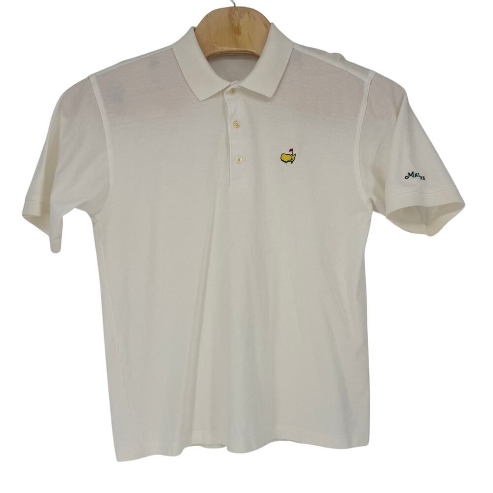 Masters Collection Mens L Striped Polo Shirt Golf 100% Mercerized Cotton Logo